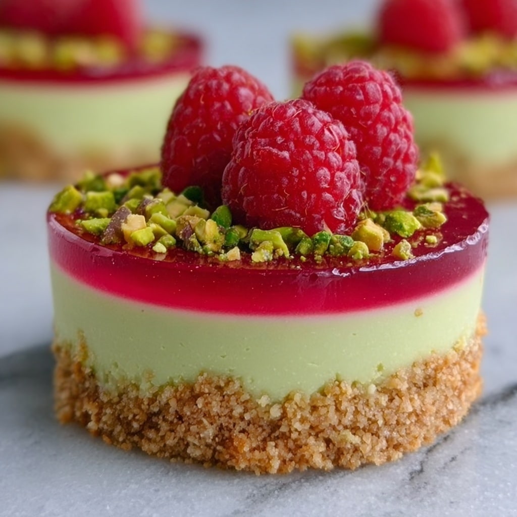 Raspberry Pistachio Mousse Cakes Recipe