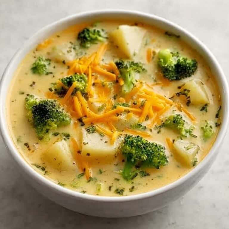 Crockpot Potato Broccoli Cheddar Soup Recipe