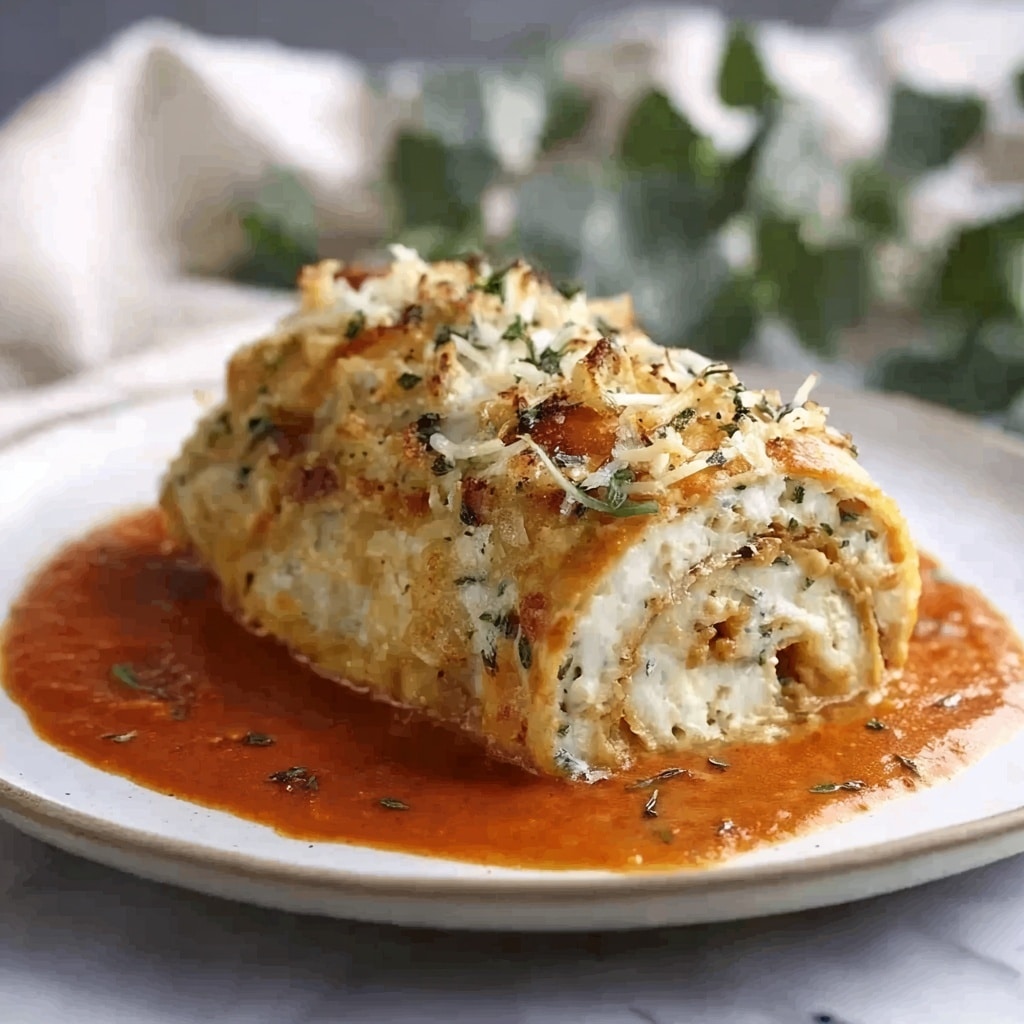 Chicken Parmesan Stuffed with Cream Cheese Recipe