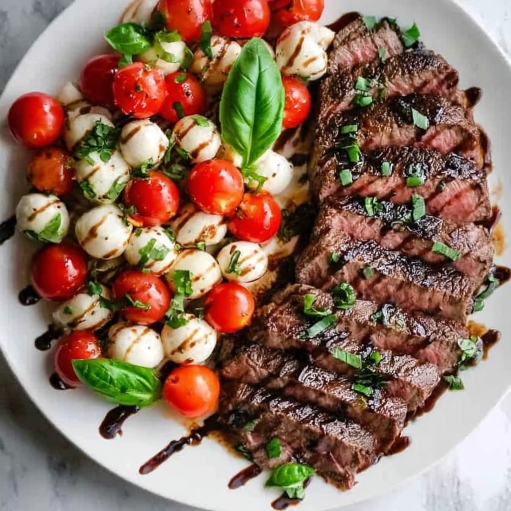 Balsamic Caprese Grilled Flank Steak Recipe