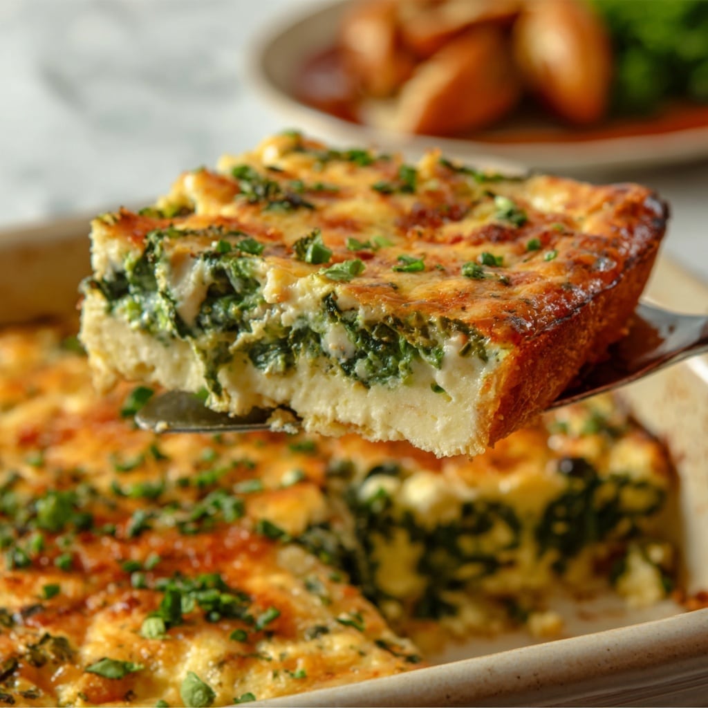 Baked Spinach and Cheese Egg Casserole Recipe