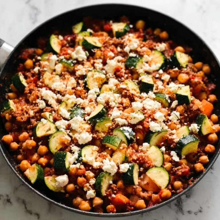 Ground Turkey, Zucchini, and Chickpea Skillet Recipe