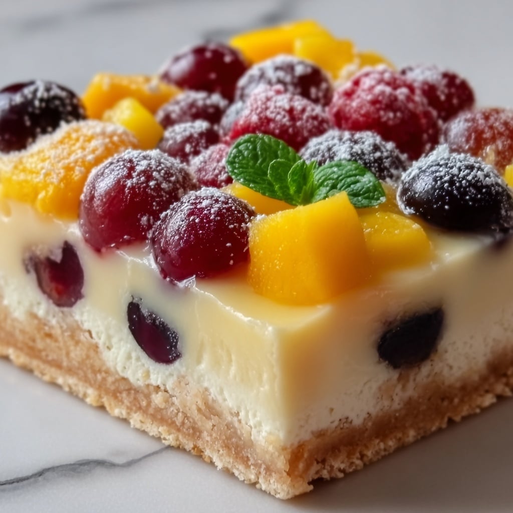 Fruit Custard Bars Recipe 5 Fruit Custard Bars Recipe - Recipe Image