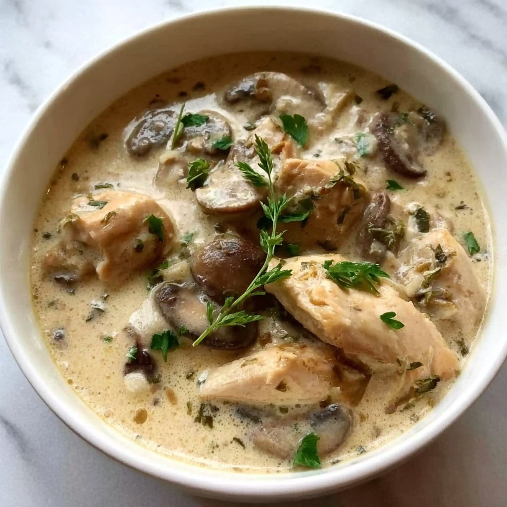 Creamy Mushroom Chicken and Wild Rice Soup Recipe 5 Creamy Mushroom Chicken and Wild Rice Soup Recipe - Recipe Image