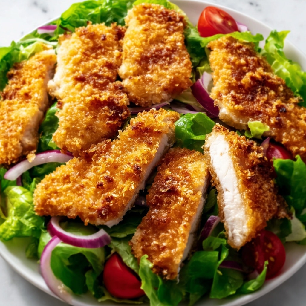 Air Fried Chicken Tender Salad with Honey Mustard Recipe 6 Air Fried Chicken Tender Salad with Honey Mustard Recipe - Recipe Image