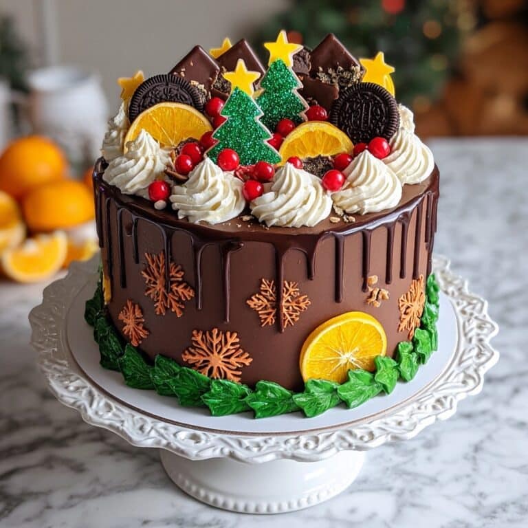 Festive Chocolate Orange Christmas Cake Recipe