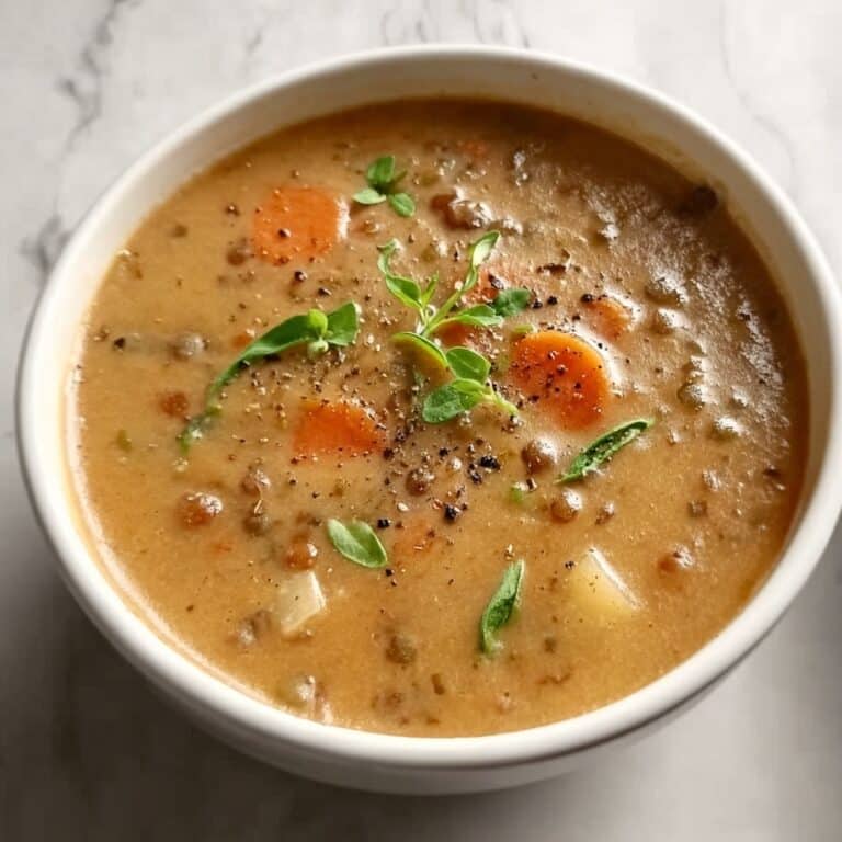 Vegetarian Lentil Soup with Cheddar and Sour Cream Recipe