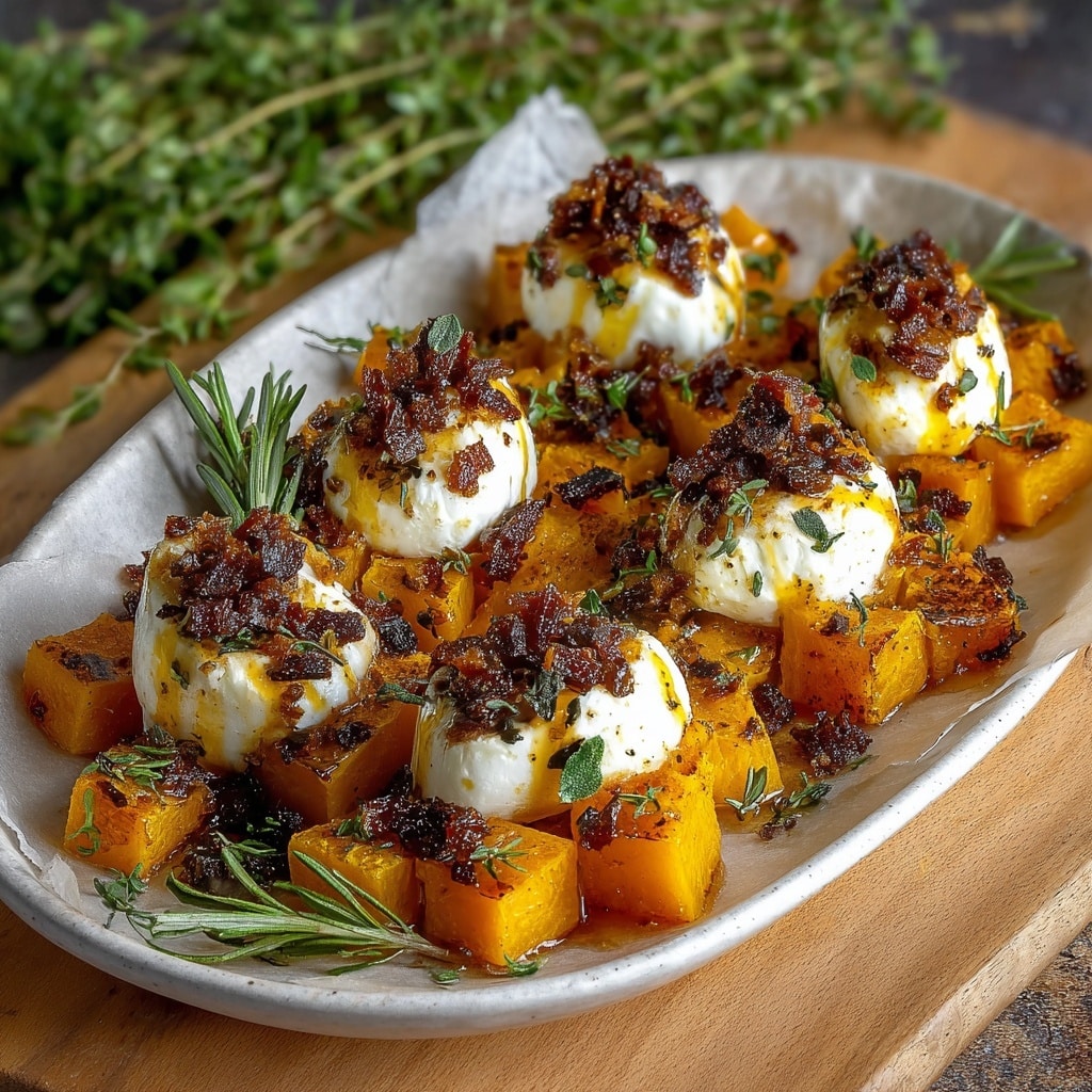 Caramelized Butternut Squash with Brie, Toasted Pecans & Hot Honey Recipe