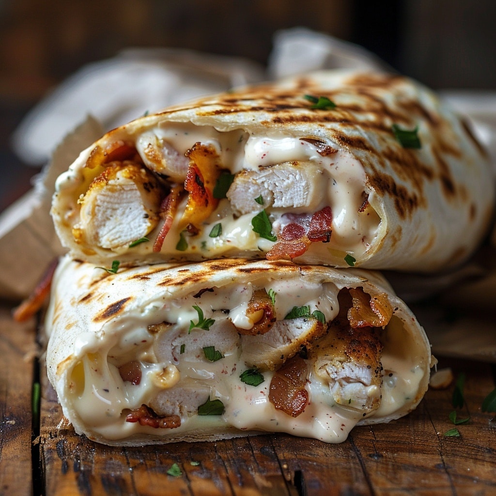 Tasty Bacon Ranch Chicken Wraps Recipe