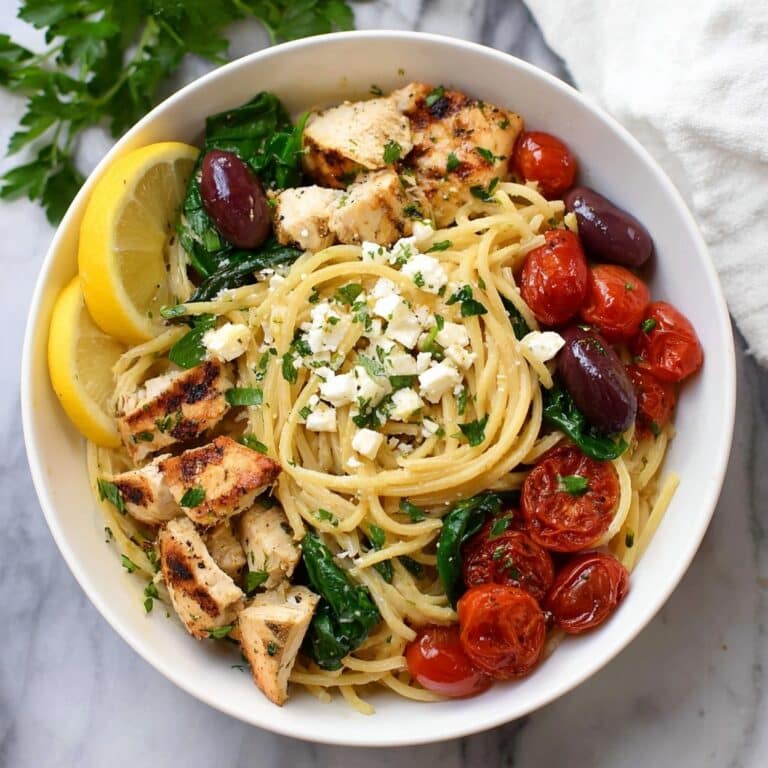 Mediterranean One-Pot Pasta with Chicken, Feta, and Vegetables Recipe