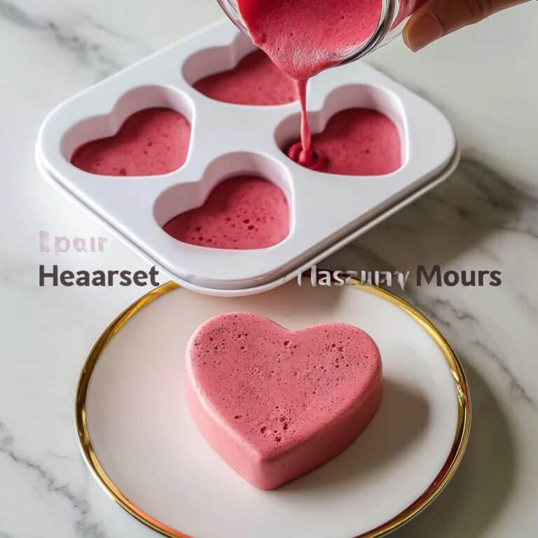 Heart-Shaped Raspberry Mousse with Mirror Glaze Recipe