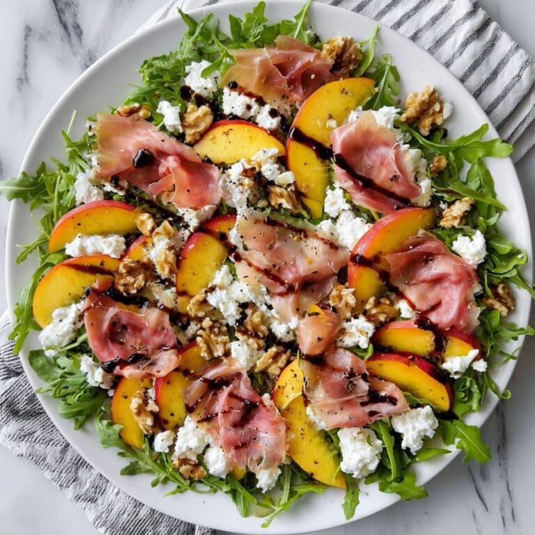 Peach & Prosciutto Cottage Cheese Salad Recipe