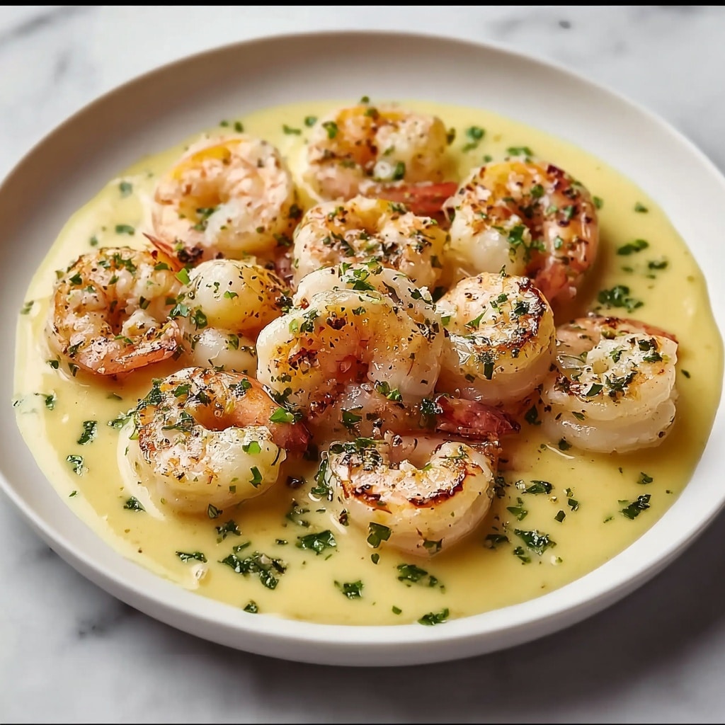 Shrimp with Creamy Garlic Sauce Recipe
