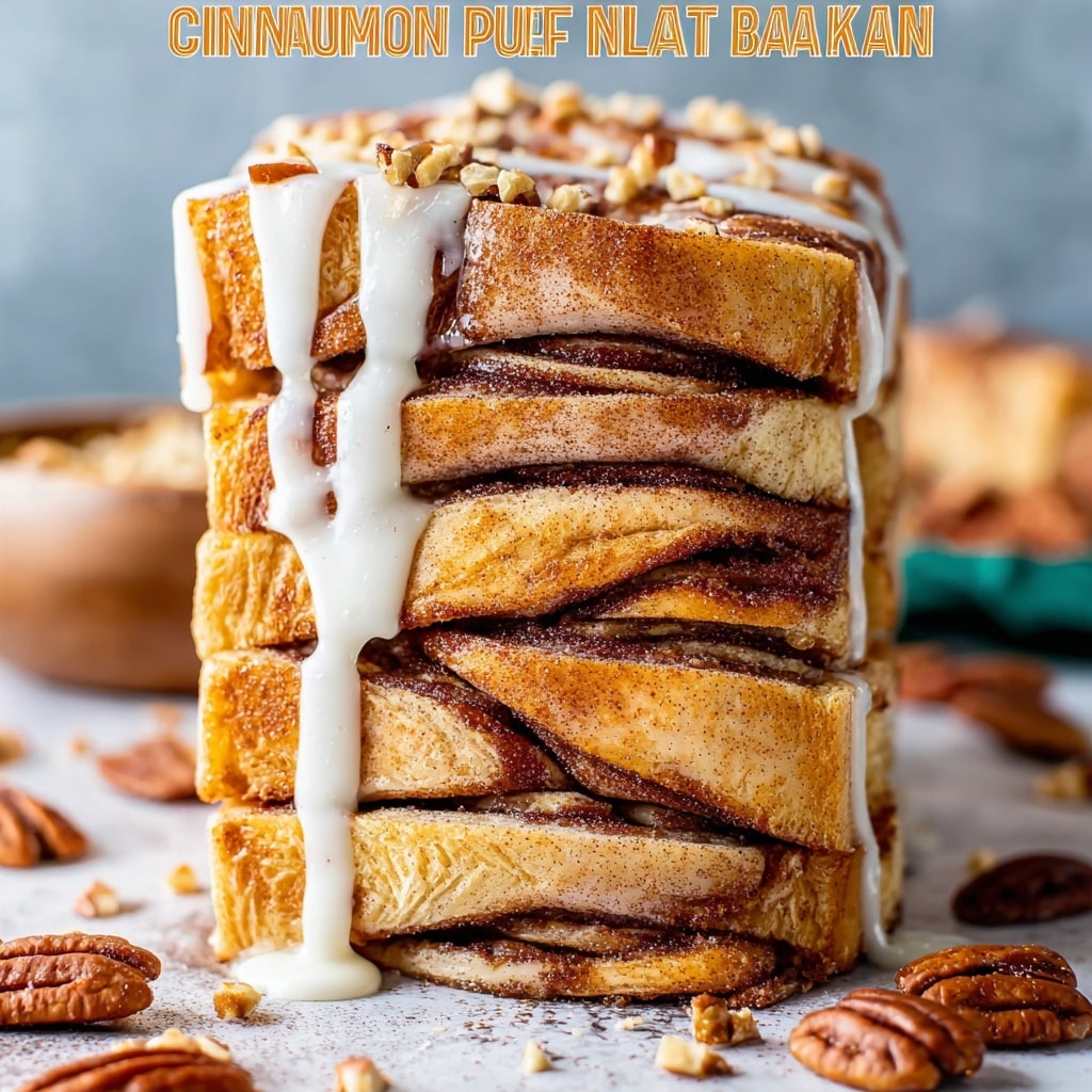 Cinnamon Pull-Apart Puff Pastry Bread with Maple Glaze Recipe