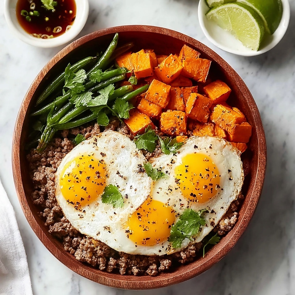 Juicy Ground Turkey with Green Beans and Sweet Potato Recipe