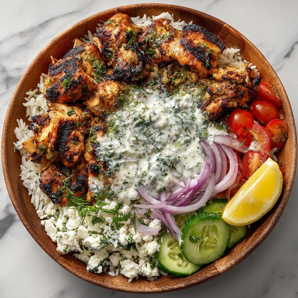 Greek Chicken Souvlaki Bowls with Herbed Feta Sauce – Ultimate 30-Minute Mediterranean Dinner Recipe