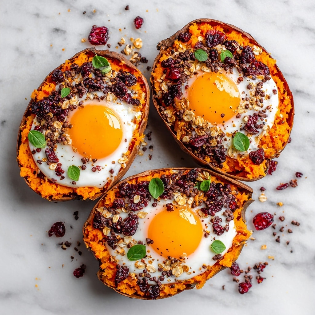 Loaded Breakfast Sweet Potato Boats Recipe