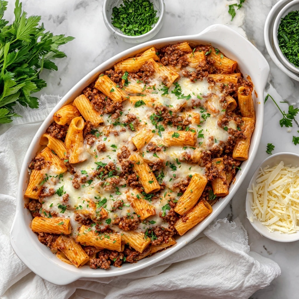 Comforting Crockpot Baked Ziti with Ground Beef Recipe