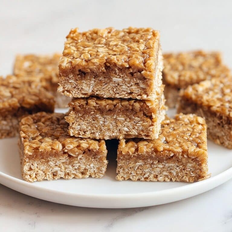 3 Ingredient Healthier Coconut Oatmeal Bars Recipe