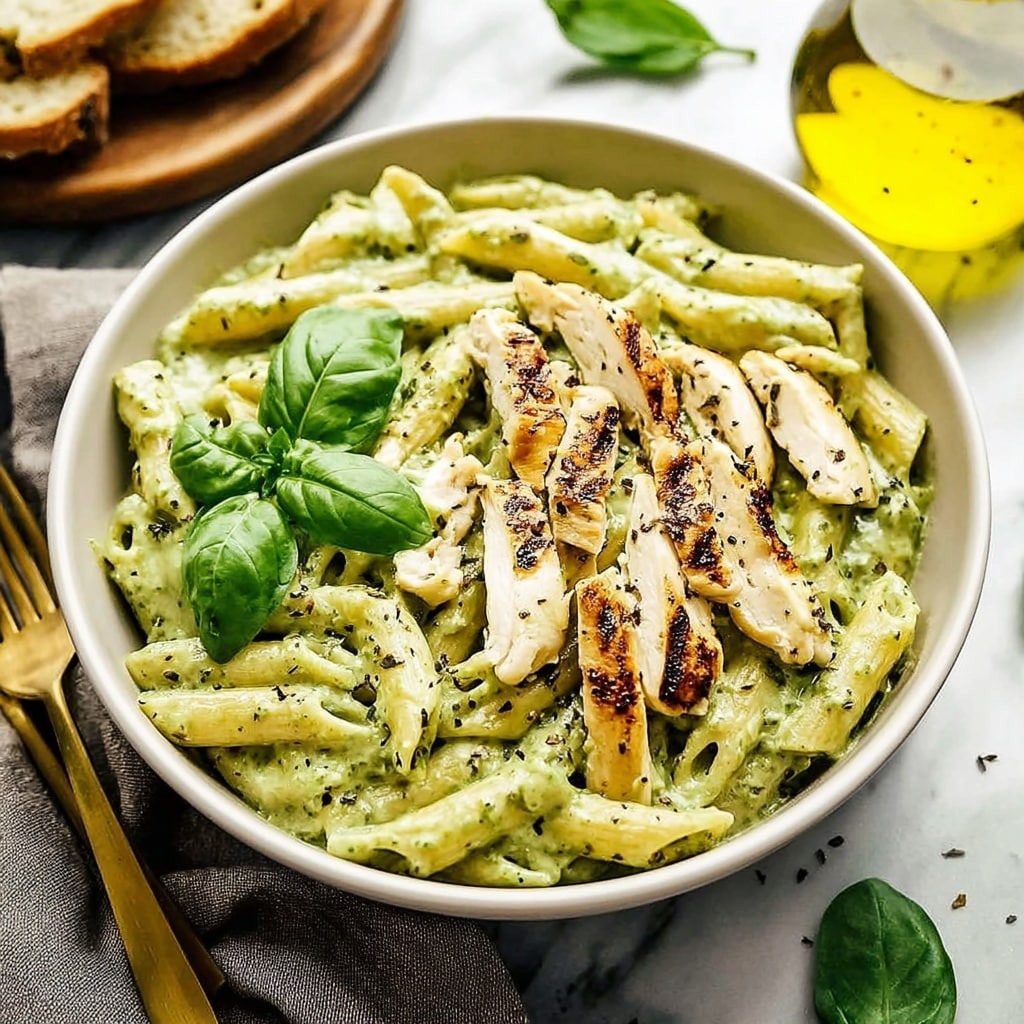 Creamy Pesto Chicken Pasta Recipe