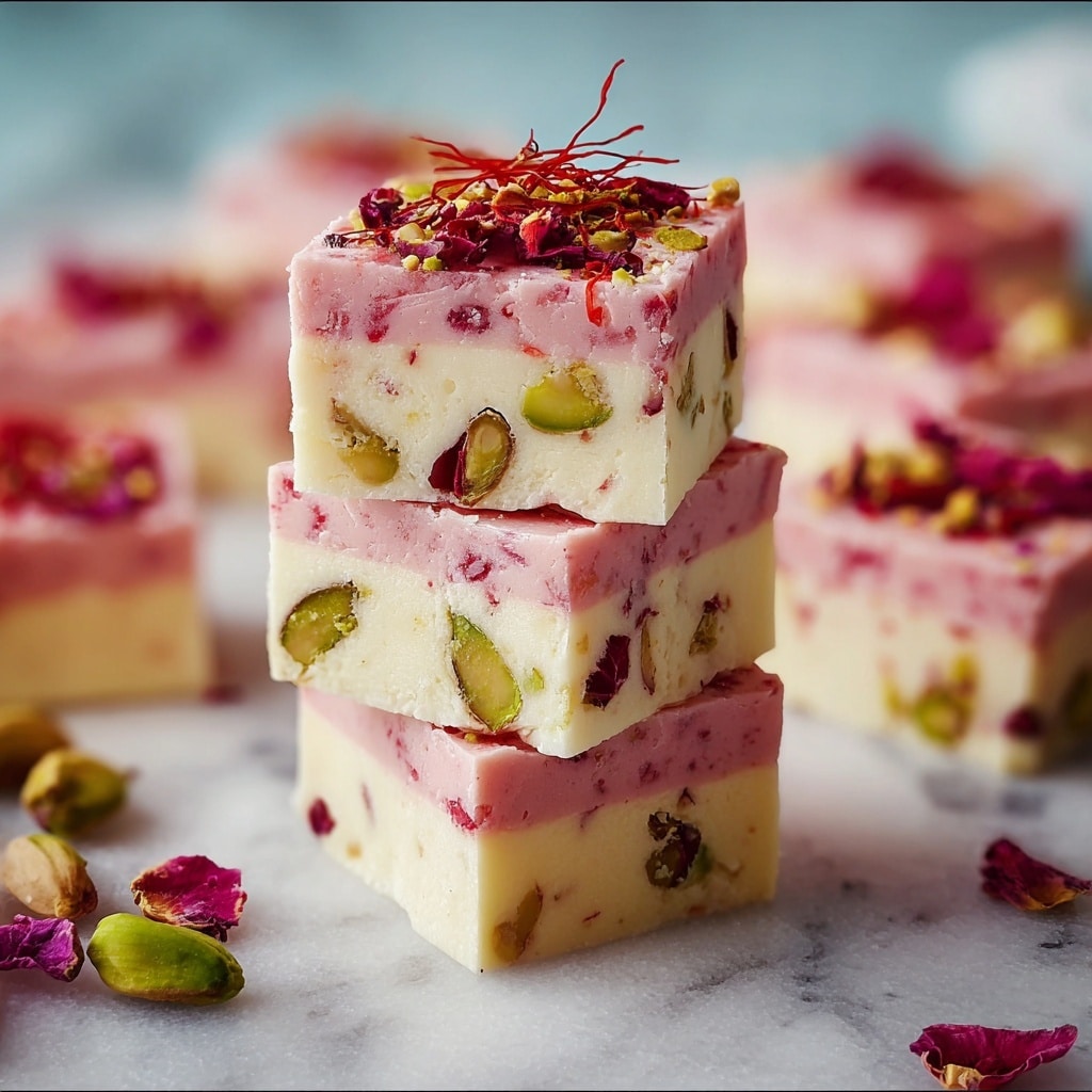 Rose Pistachio & Saffron Fudge Recipe