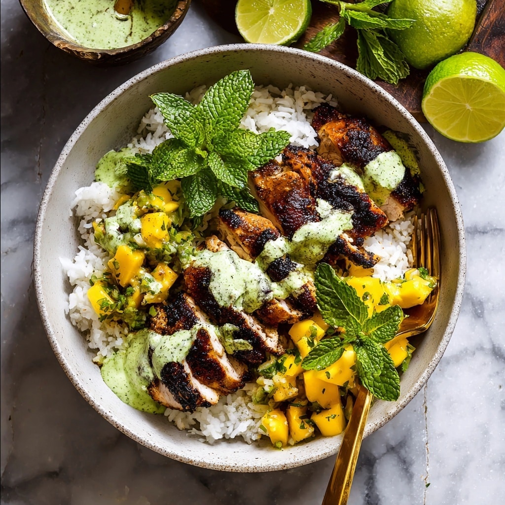 Peruvian Chicken with Creamy Green Mango and Avocado Sauce Recipe