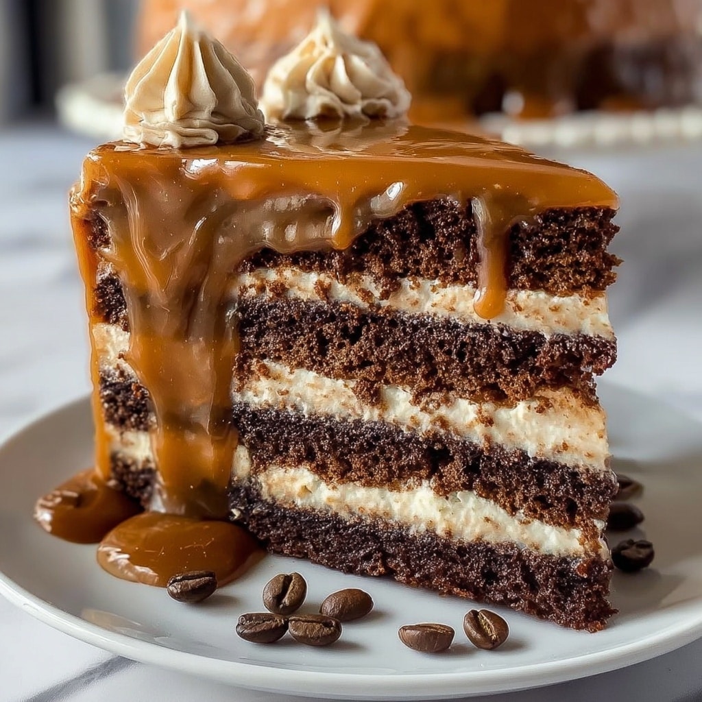 Gooey Coffee Caramel Cake Recipe