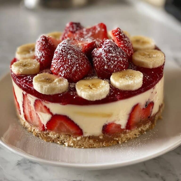 Banana-Strawberry Cheesecake Recipe