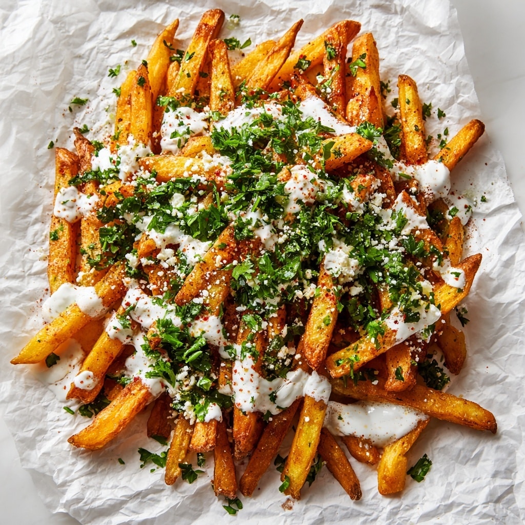 Oven Baked Harra Fries with Garlic Lemon Sauce Recipe