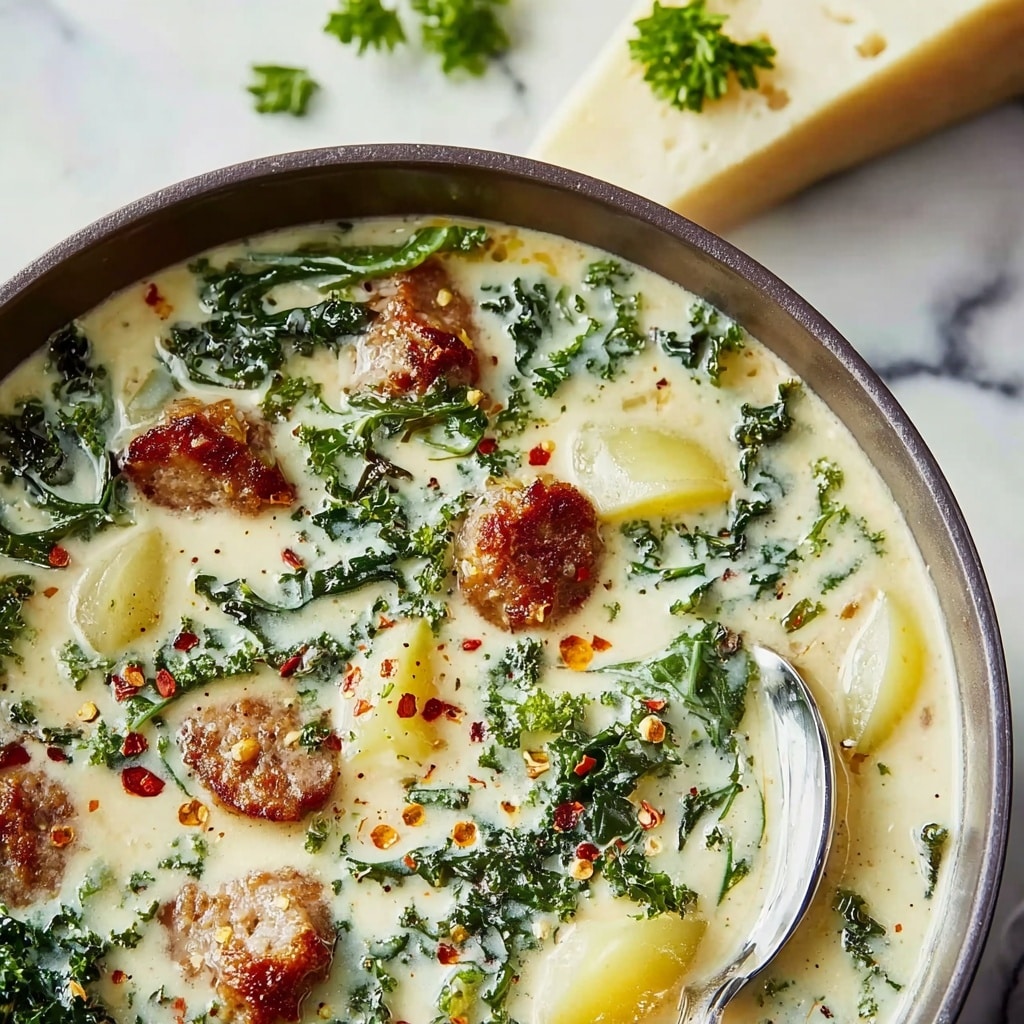 Copycat Olive Garden Sausage Kale and Potato Soup Recipe