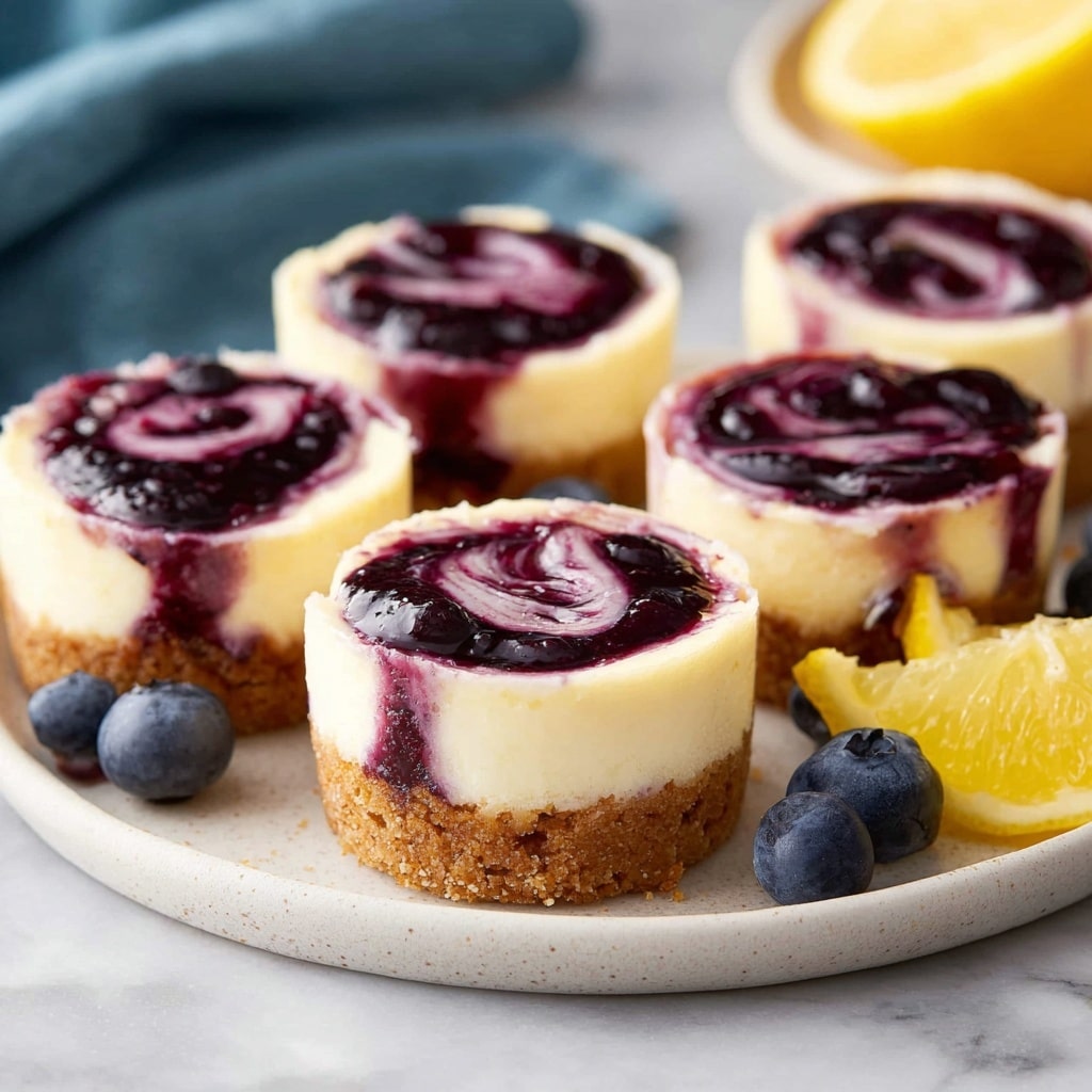 Juicy Mini Lemon Blueberry Cheesecakes Recipe
