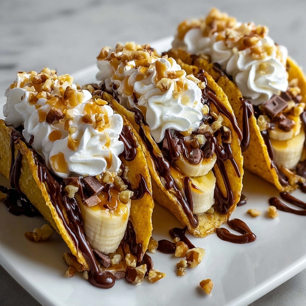 Caramel Banana Nuts Tacos Recipe