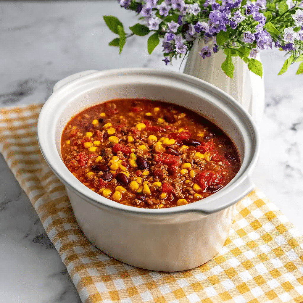 Easy Crockpot Freezer Meal Chili Recipe