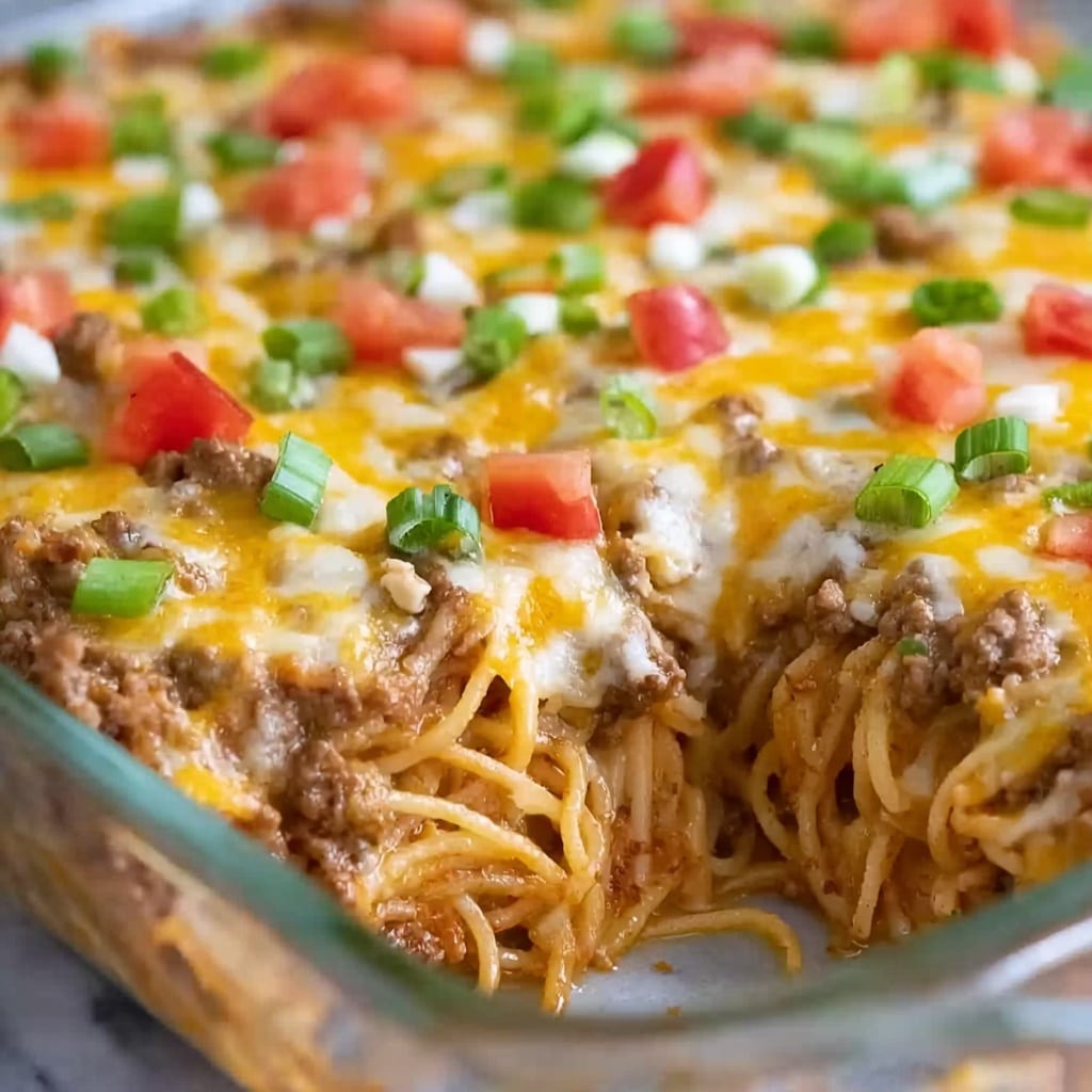 Taco Spaghetti Casserole Recipe 6 Taco Spaghetti Casserole Recipe - Recipe Image