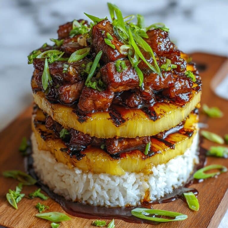 Hawaiian Huli Huli Chicken Stack: Sweet, Savory, and Grilled to Perfection Recipe