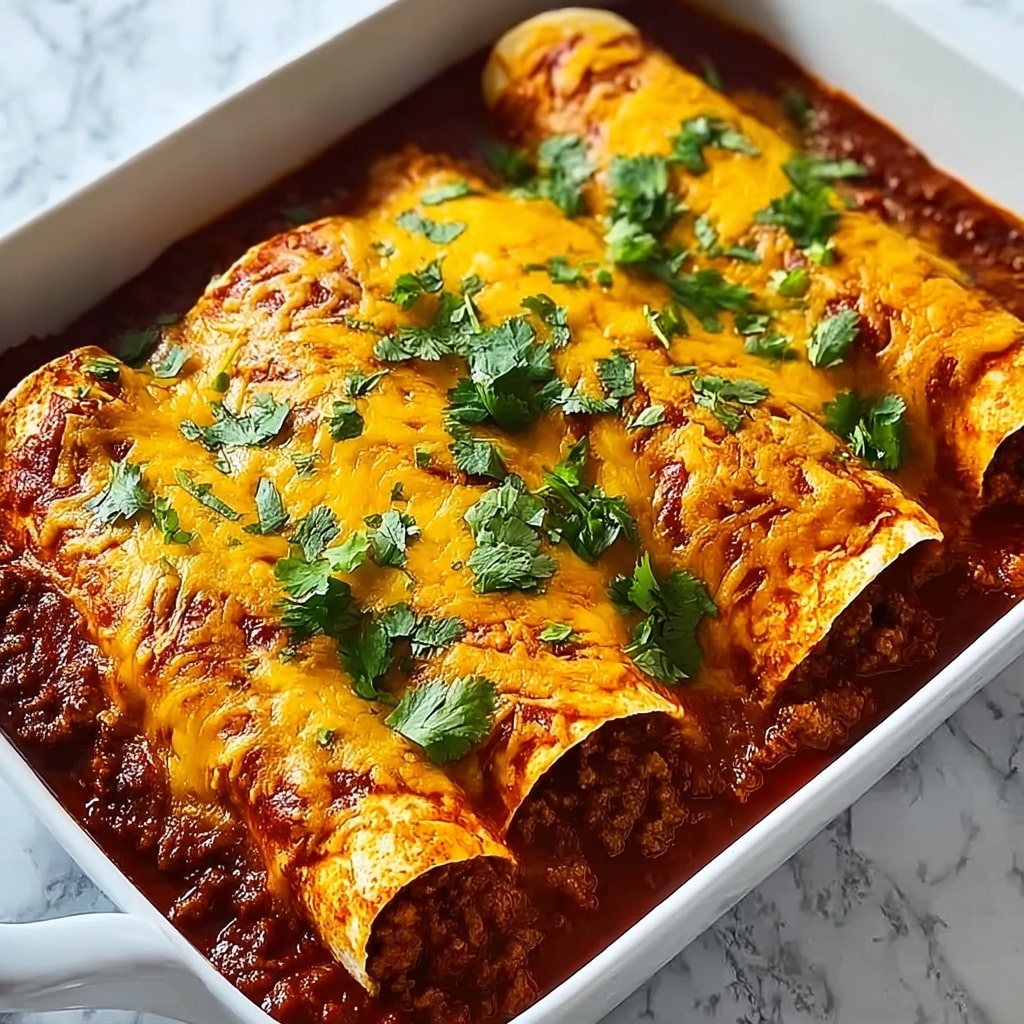 Classic Beef Enchiladas with Red Sauce Recipe