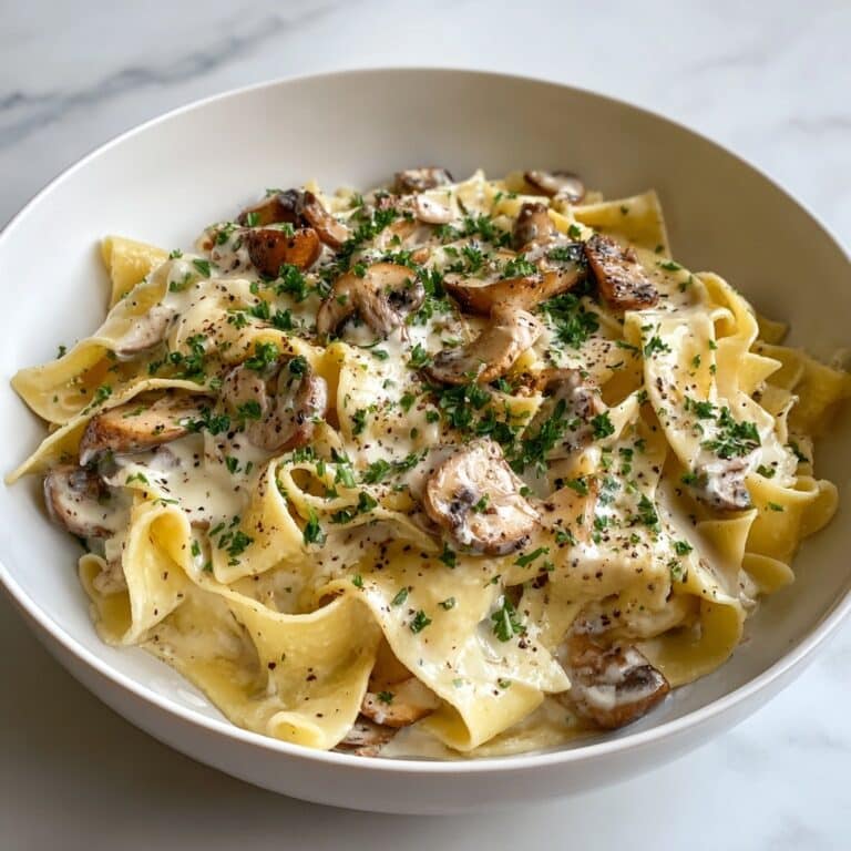 Crockpot Angel Chicken with Creamy Mushroom Sauce Over Angel Hair Pasta Recipe