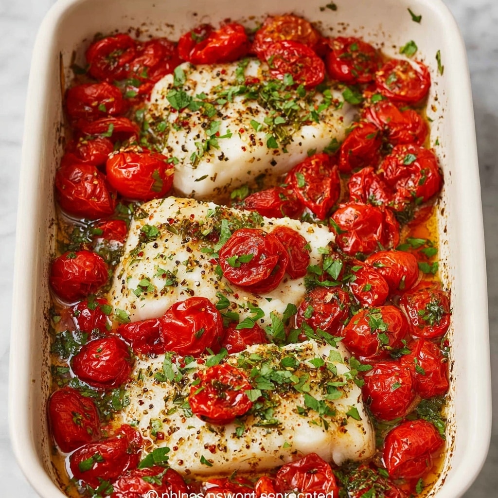 Baked Cod with Cherry Tomatoes and Capers Recipe