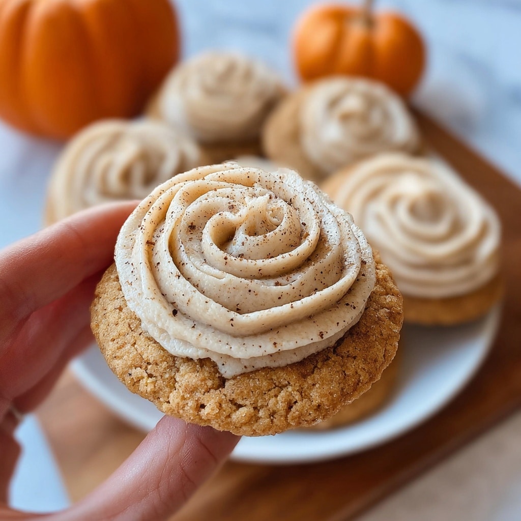 Soft Pumpkin Cookies with Cinnamon Frosting Recipe