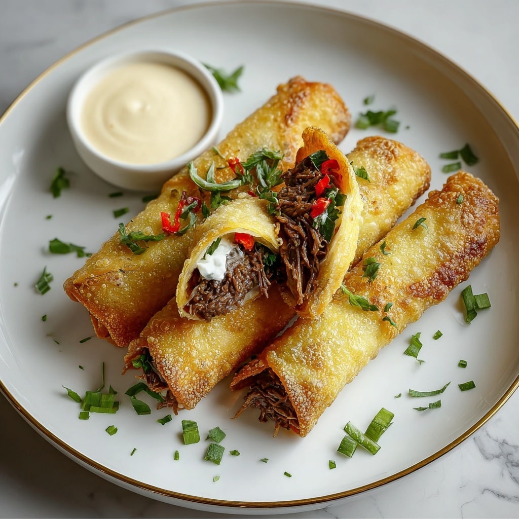 Philly Cheesesteak Spring Rolls Recipe