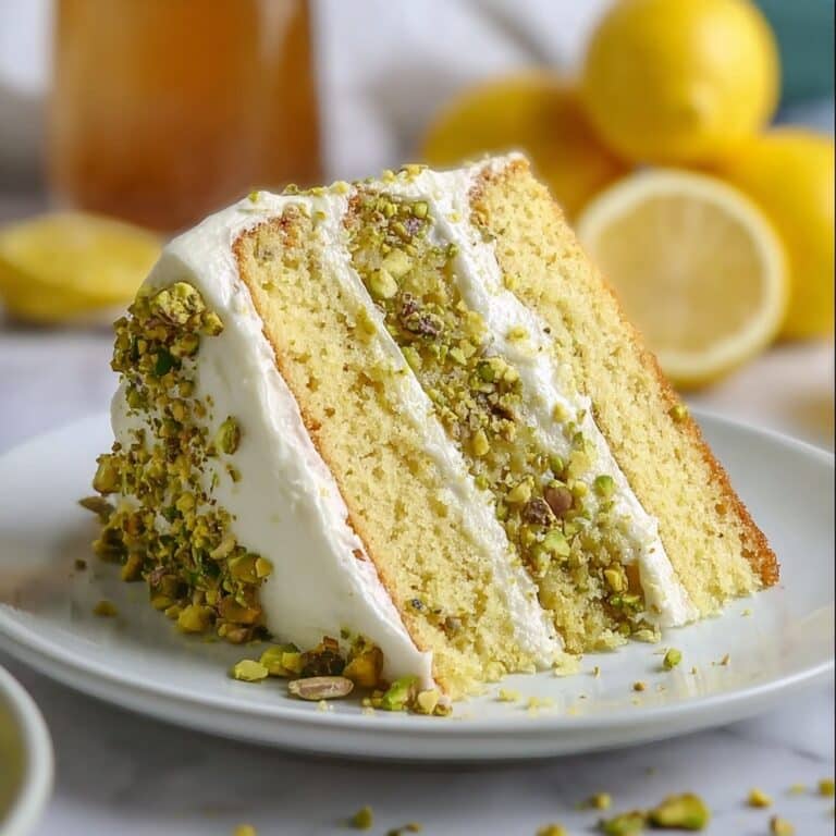 Lemon Dubai Cake (Lemon, Pistachio, and White Chocolate) Recipe