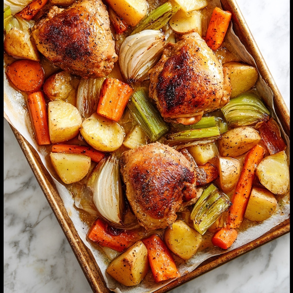 Crispy Roasted Chicken Thighs With Vegetables Recipe