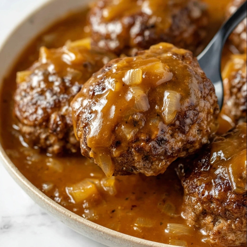 Hamburger Steak with Onion Gravy Recipe