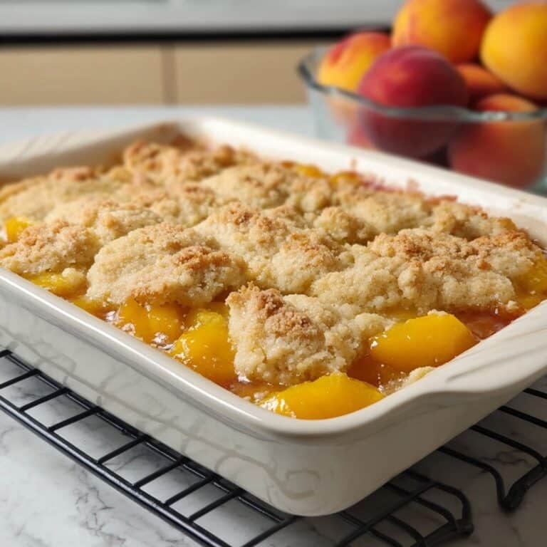Easy Peach Cobbler with Cake Mix Recipe