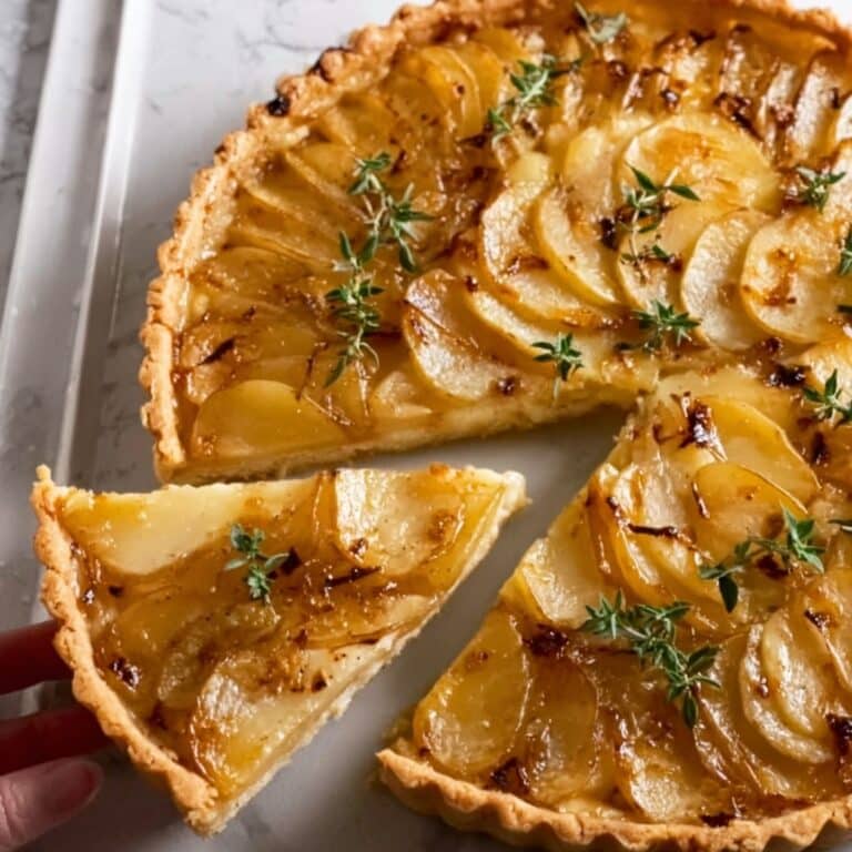 Caramelized Onion, Apple & Cheddar Tart Recipe