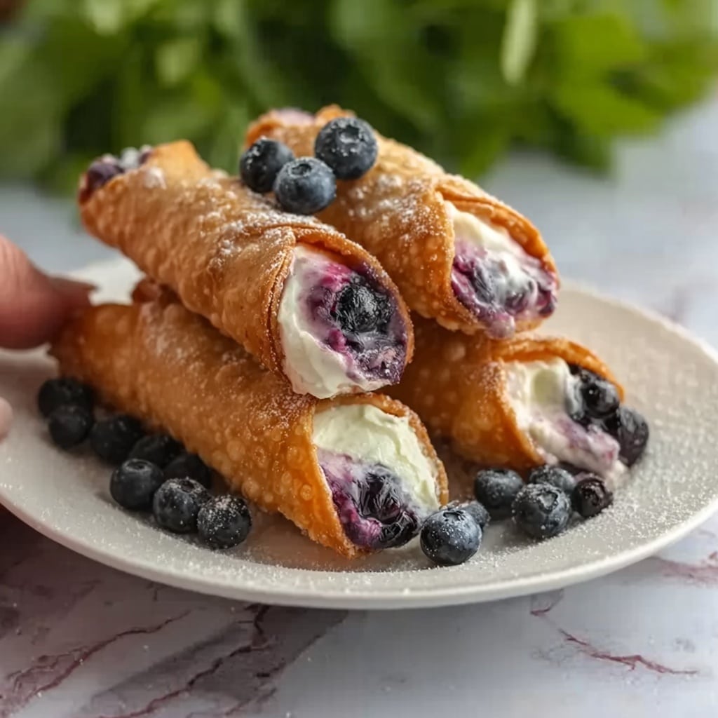 Blueberry Cream Cheese Egg Rolls: A Sweet and Crispy Dessert Twist Recipe