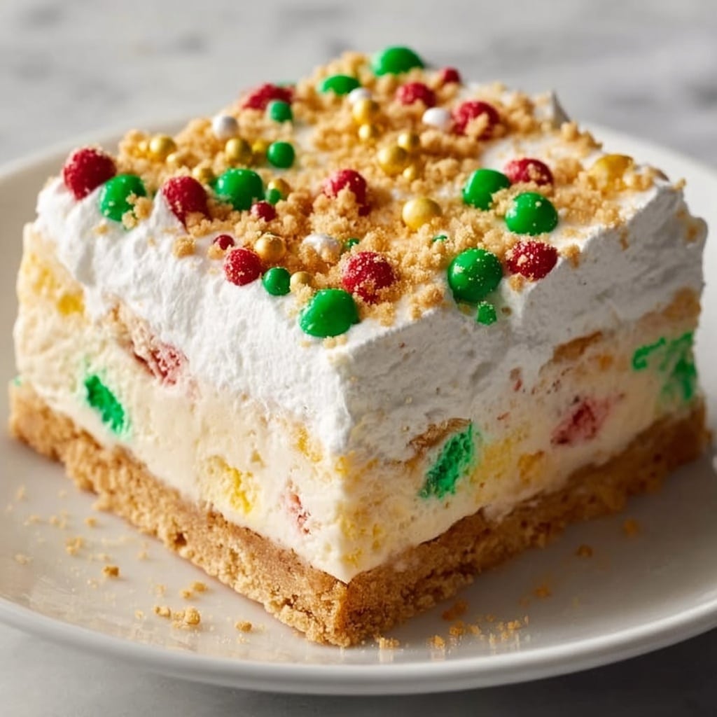 Easy Christmas Cookie Lush: Festive No-Bake Holiday Dessert Recipe