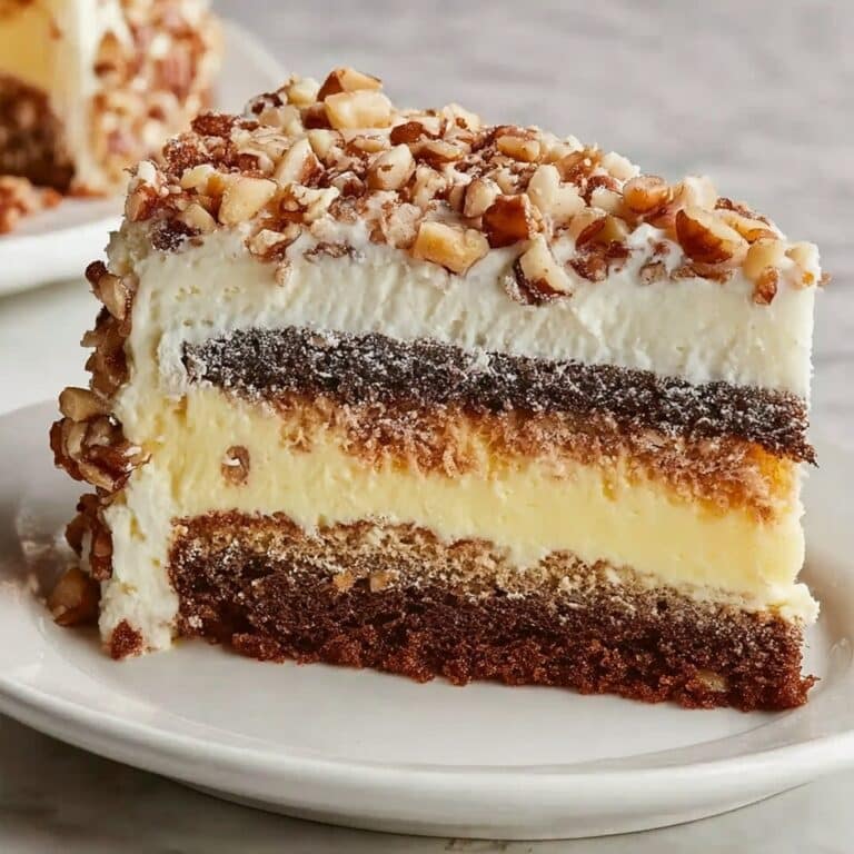 White German Chocolate Cake with a Cheesecake Center Recipe