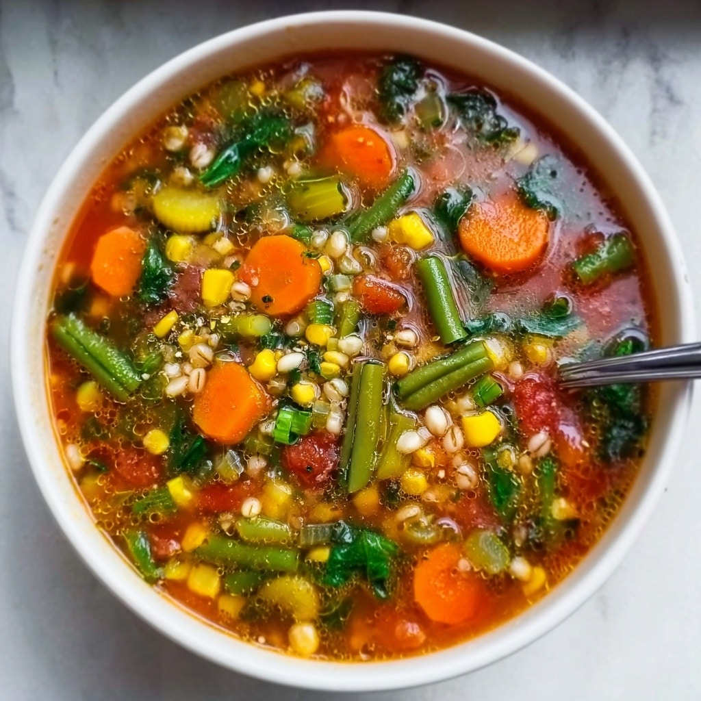 Hearty Vegetable Soup with Garden-Fresh Ingredients Recipe 6 Hearty Vegetable Soup with Garden-Fresh Ingredients Recipe - Recipe Image