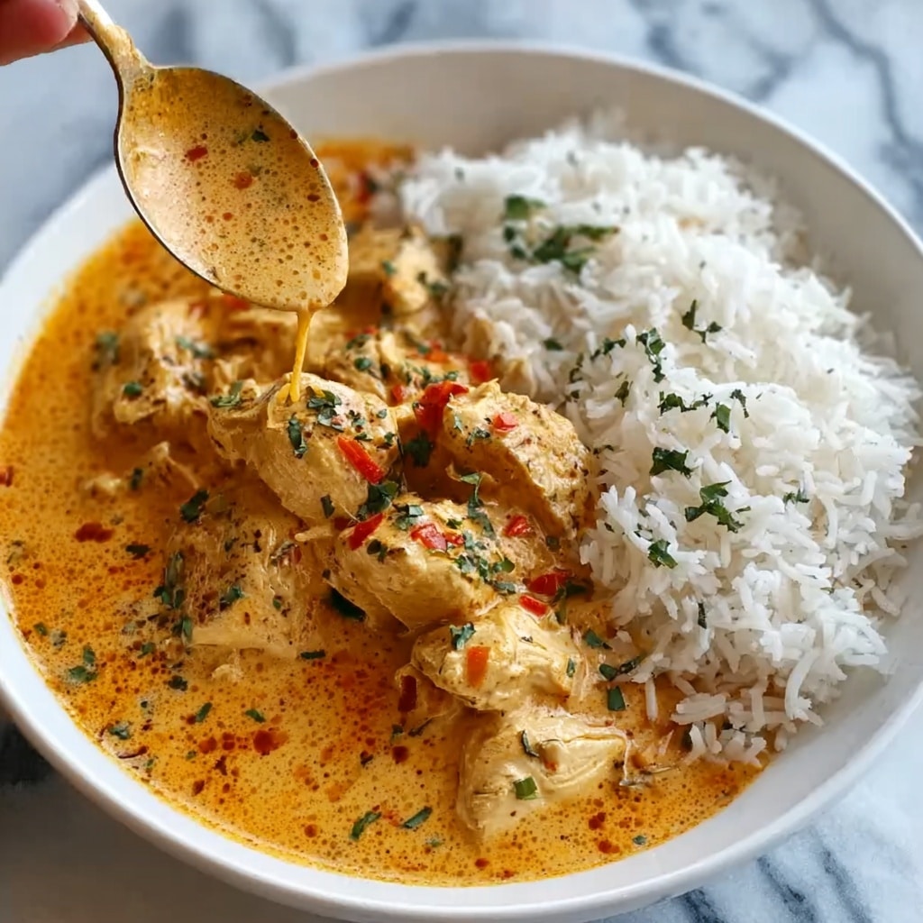 Creamy Paprika Chicken with Tender Rice in a Velvety Sauce Recipe